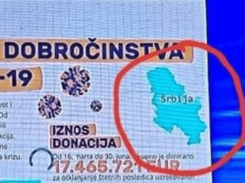 Çarten serbët në Beograd: Televizoni paraqet hartën e Serbisë pa Kosovën në të, vërshojnë reagimet