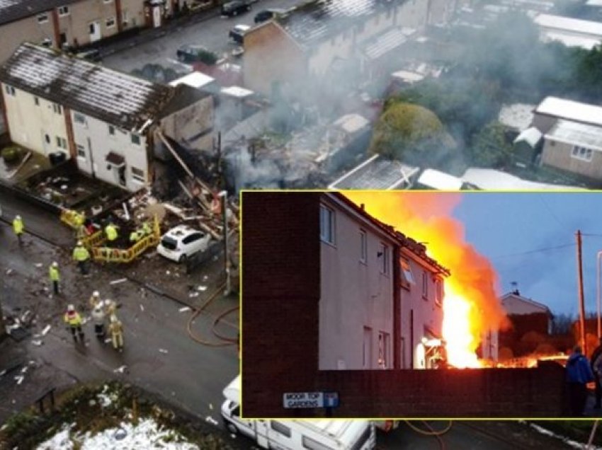 Pasojat e shpërthimit të një shtëpie në Angli, për të cilin fqinjët menduan se ishte një tërmet