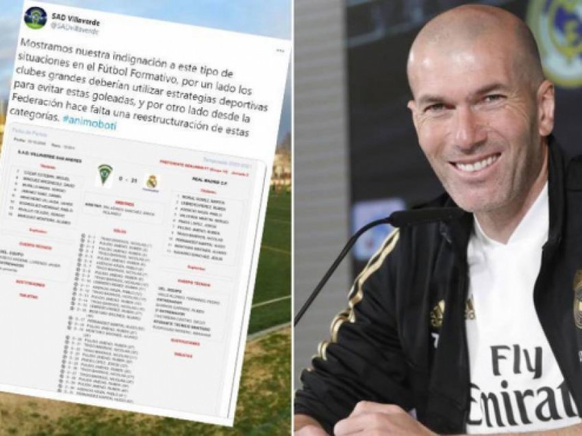 Reali fiton me rezultat 31:0, ja reagimi i Zidanes