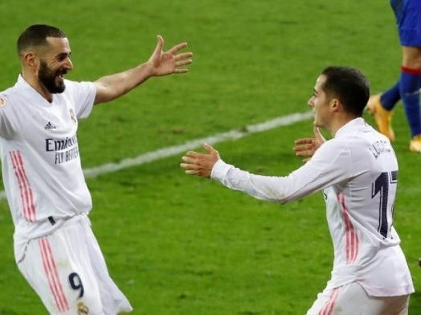 Real Madrid mposht Eibar dhe kap Atleticon në krye