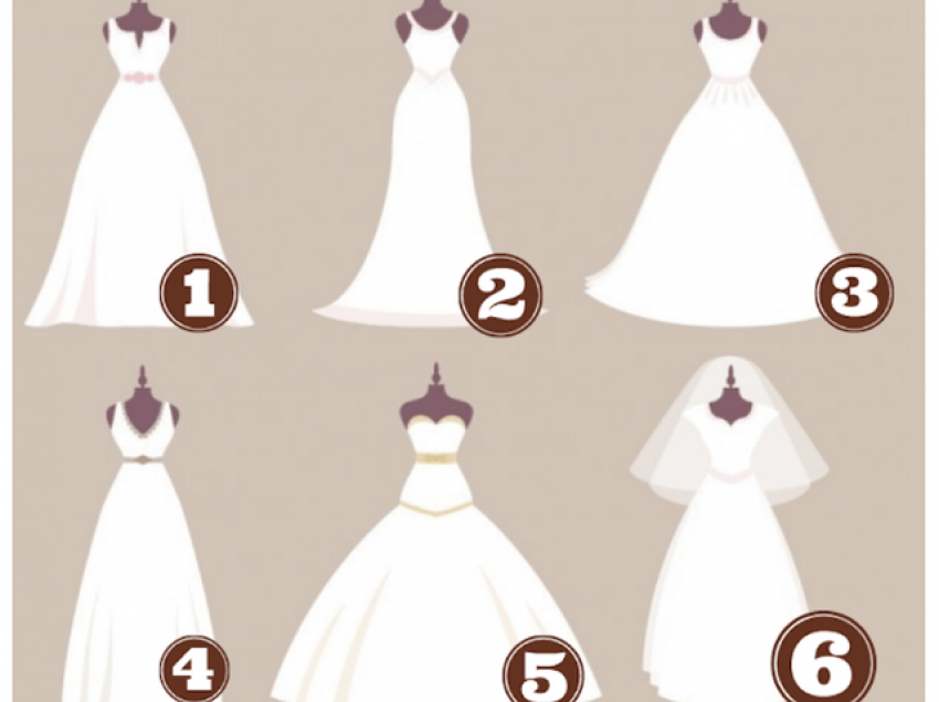 Test: Zgjedhja e fustanit të nusërisë tregon edhe një detaj për zgjedhjen e partnerit të ardhshëm