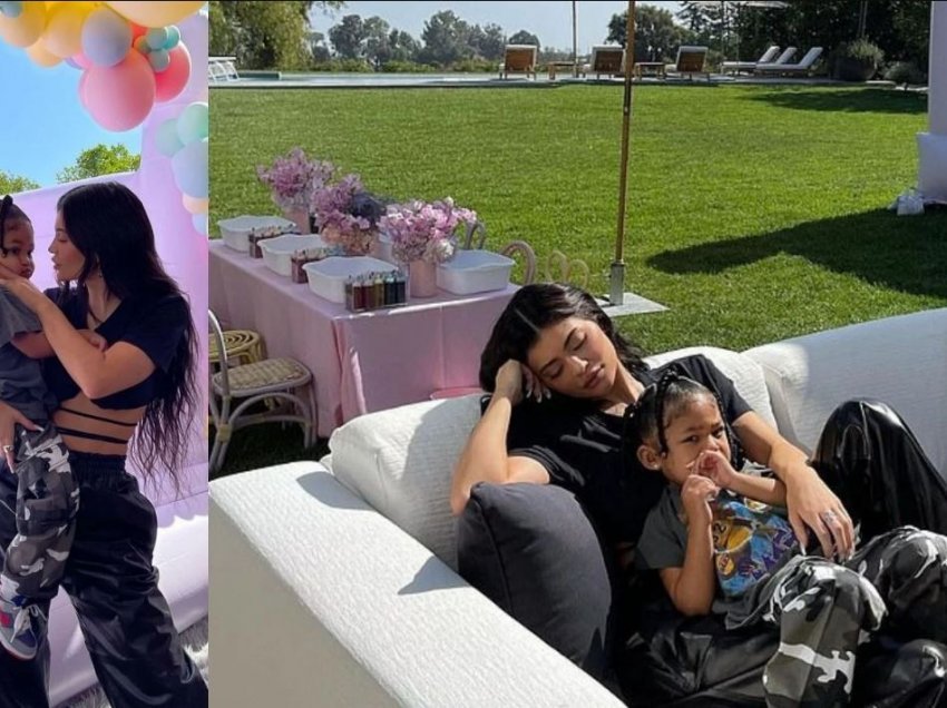 Kylie Jenner pozon pranë vajzës Stormi vëmendja te veshja e tyre