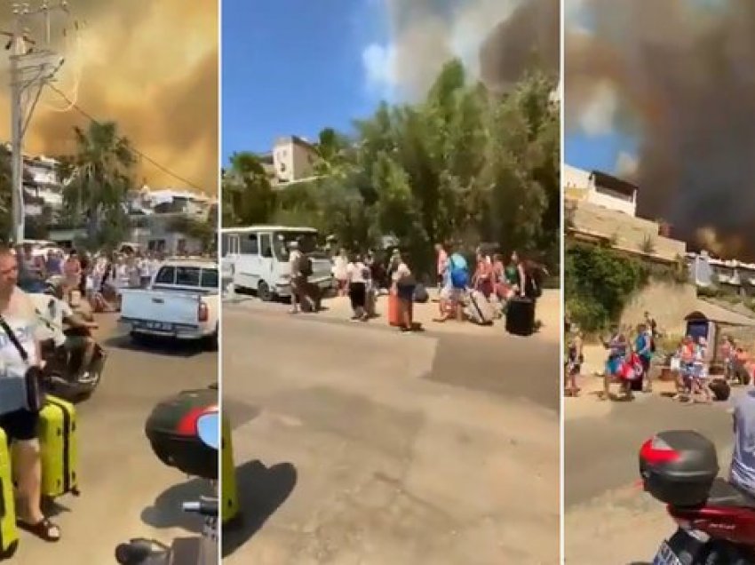 Turistët në Turqi të tronditur nga zjarret, po evakuohen në Bodrum - Erdogan premton rindërtimin e shtëpive