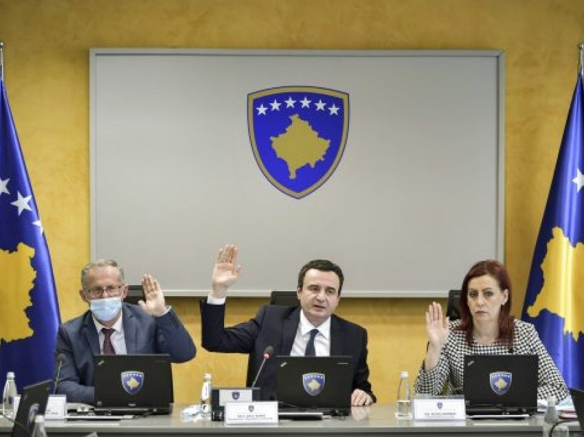 Këto janë të gjitha vendimet që mori sot qeveria e Kosovës