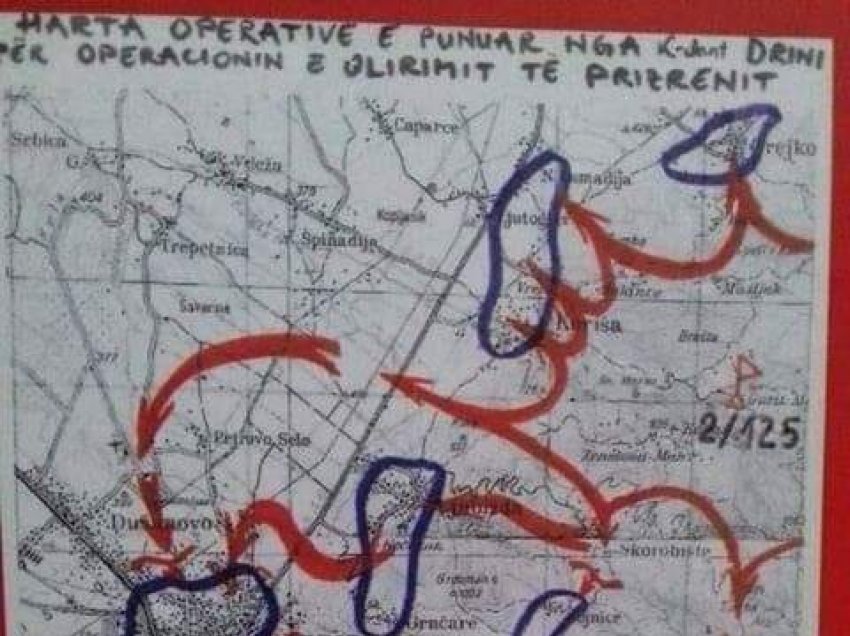 Publikohet harta e rrallë, ja si e kishte organizuar Komandant Drini operacionin e çlirimit të Prizrenit
