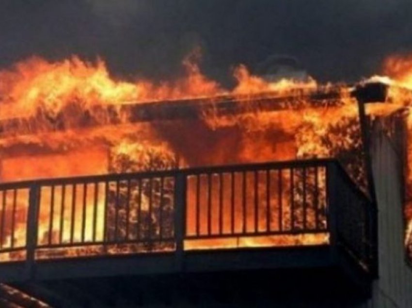 Zjarr në një ndërtesë në Gostivar – Evakuohen banorët, njëri dërgohet në spital