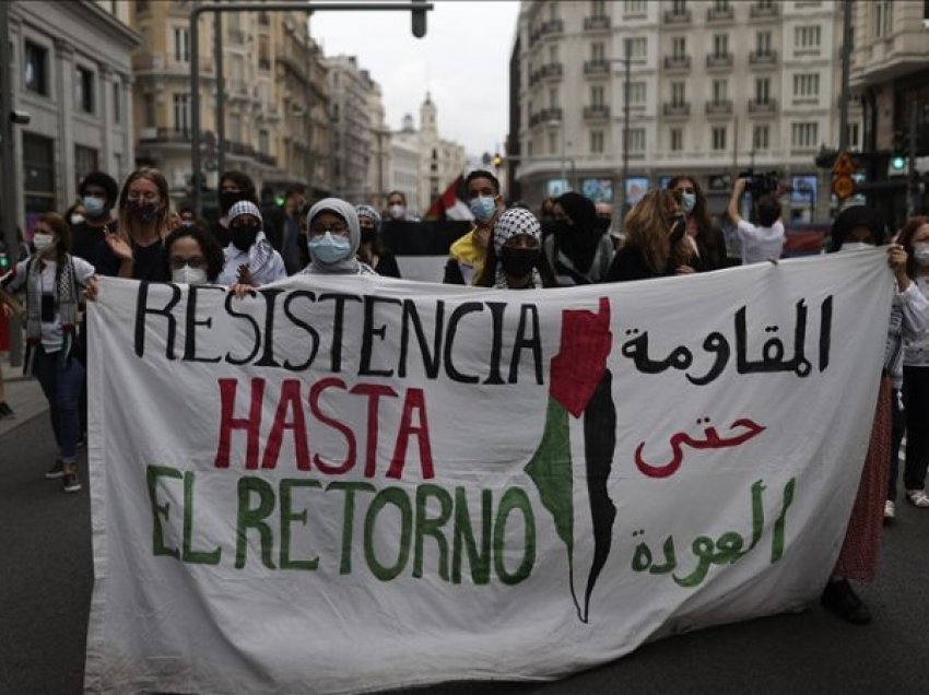 Madrid, mbahet marshim në mbështetje të Palestinës
