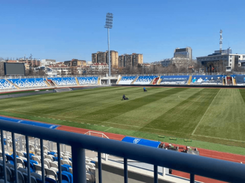 Gjendja e Stadiumit “Fadil Vokrri”, një ditë para ndeshjes hapëse të kualifikimit për botëror