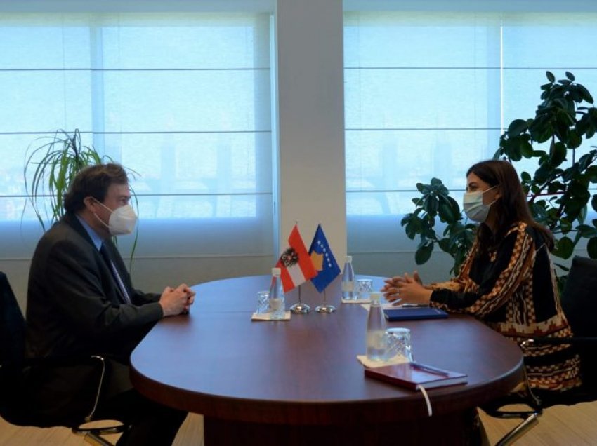 Ministrja Haxhiu, priti në takim Ambasadorin austriak, merr mbështetje për shtrirje të ligjit në Kosovë