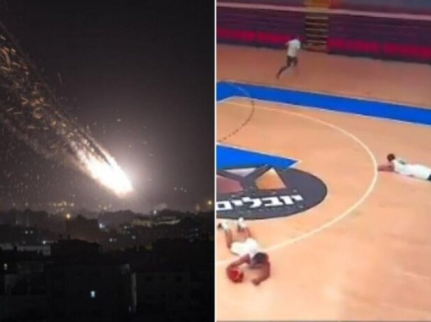 Kaos në ndeshjen e basketbollit në Izrael: Basketbollistët u shtrinë në tokë pas alarmit për raketë