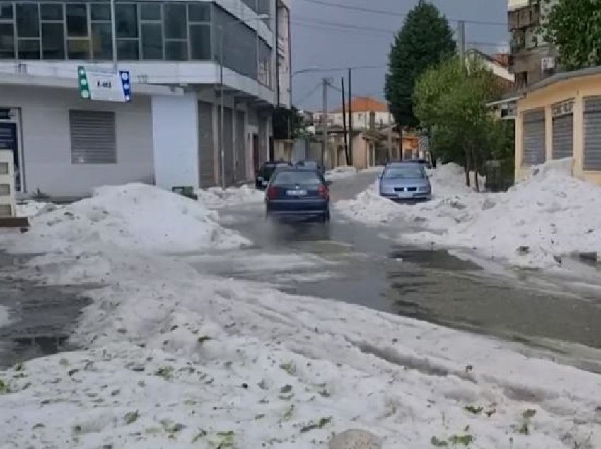 Një stuhi e pazakontë breshëri në Shkodër shoqërohet me dëme të mëdha në bujqësi