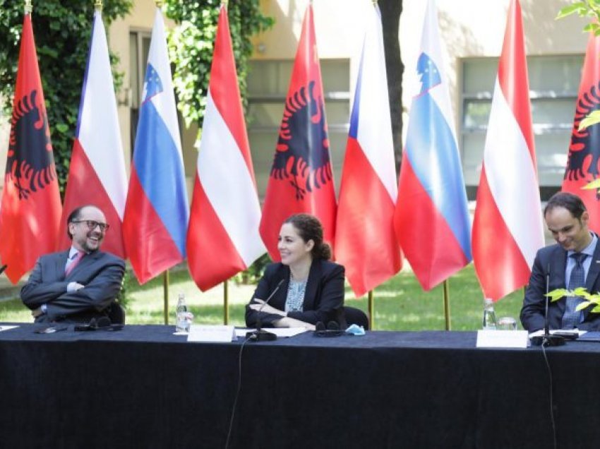 Tre ministrat e jashtëm të BE në Tiranë: Është koha e duhur të nisin negociatat me Shqipërinë