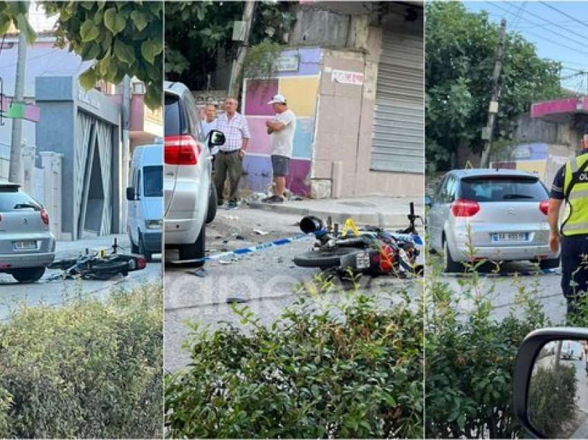 Aksident në Vlorë, drejtuesi i motorit të përfshirë në aksident përfundon në spital