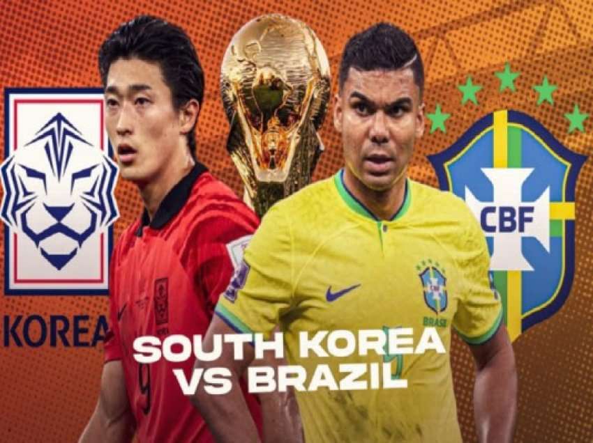 ​Brazili kërkon çerekfinalen e Botërorit me fitore ndaj Koresë së Jugut, rikthehet Neymari