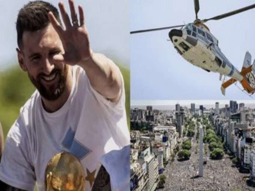 Kombëtarja e Argjentinës detyrohet të largohet me helikopter nga festimet në Buenos Aires