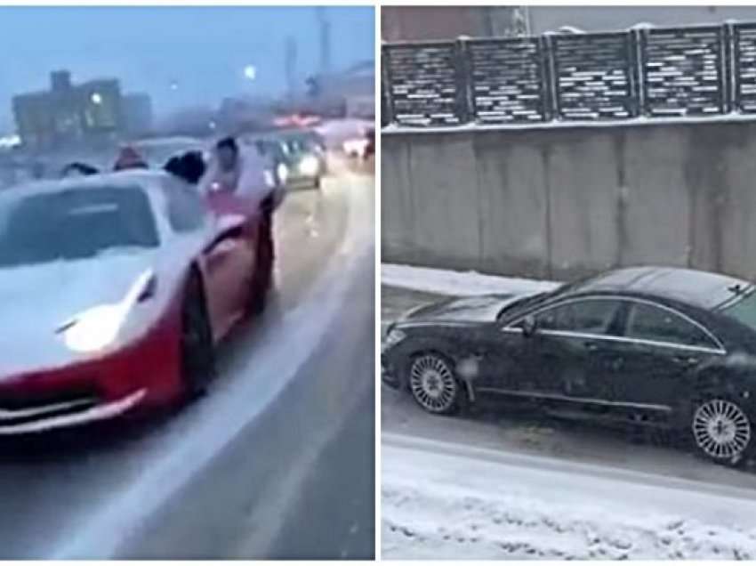 Ferrari e Mercedes, edhe veturat luksoze të ‘pafuqishme’ në rrugët e Kosovës gjatë dimrit