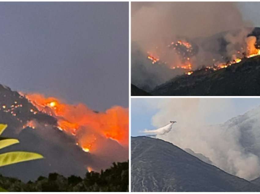 Mali i Çikës prej 5 ditësh në flakë, ministri Peleshi: Vendosëm nën kontroll zjarrin në drejtim të Palasës!