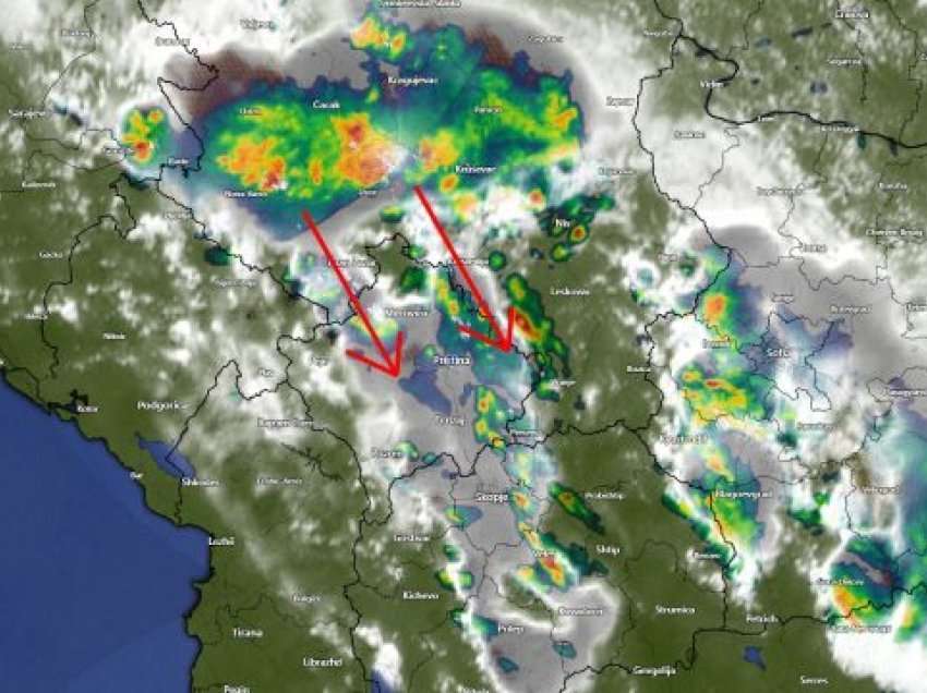 Një stuhi shiu e breshëri është nisur drejt Kosovës, Prishtina Weather paralajmëron