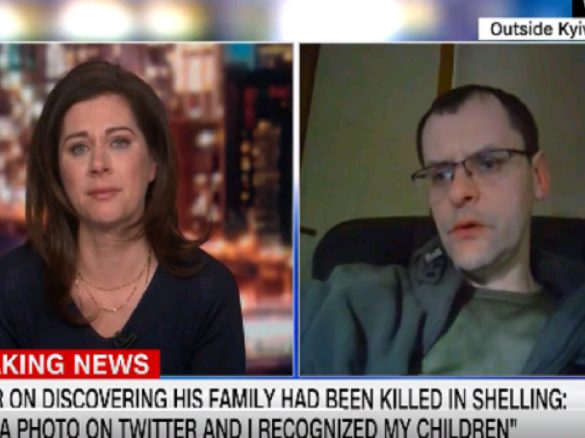 Gazetarja e CNN shpërthen në lot gjatë bisedës me ukrainasin, të cilët rusët i vranë gruan dhe fëmijët