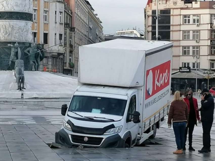 Arrestohet personi i cili me kamionin e tij hyri në sheshin “Maqedonia” në Shkup