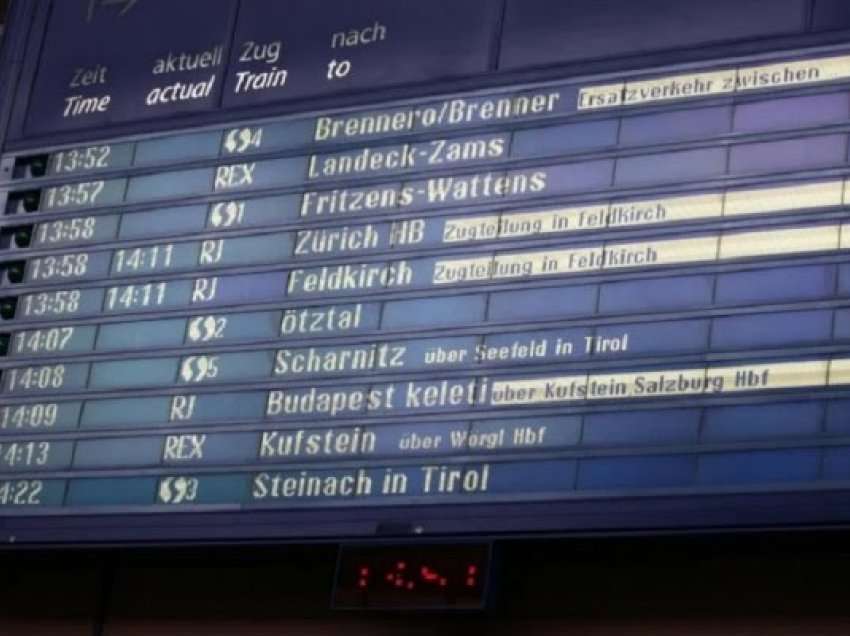 ​Punonjësit e hekurudhave në Austri do të hyjnë të hënën në grevë 24-orëshe