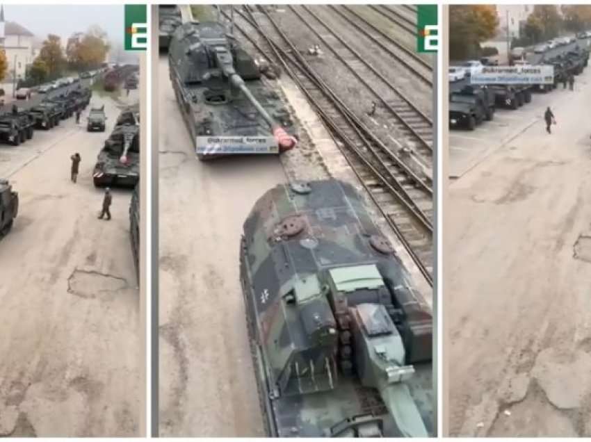Tanke topa e artileri të ndryshme, gjermanët ngarkojnë armët e rënda në tren për t’ua dërguar ukrainasve