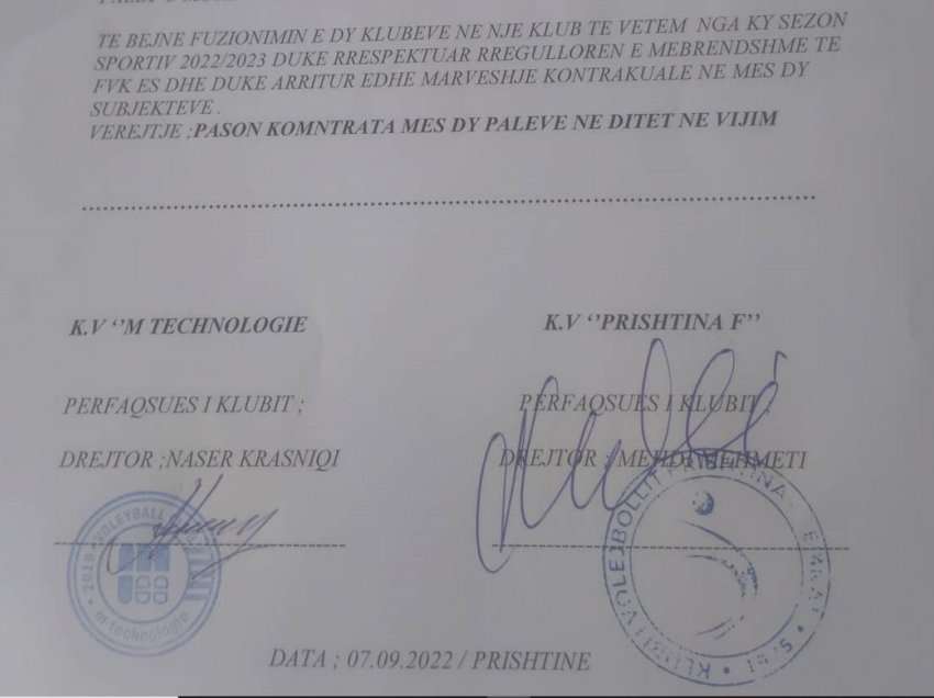 Federata e Volejbollit e Kosovës, ta sqarojë opinionin, a është dorëzuar apo jo ky dokument në zyrën e tyre?