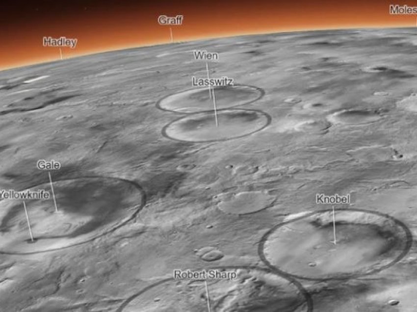 NASA publikon hartën e Marsit, tani mund të eksploroni planetin në 3D