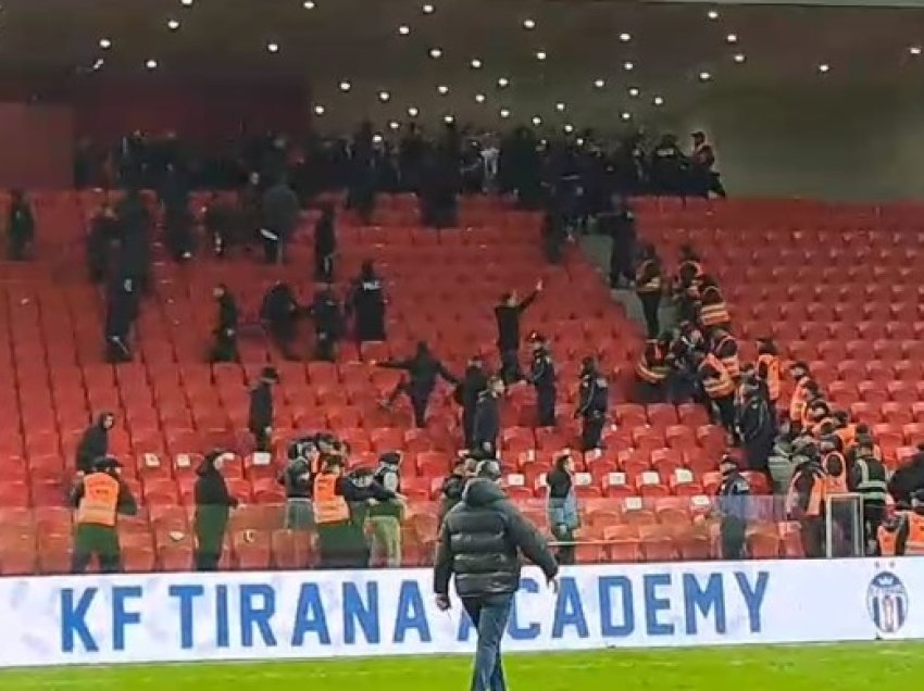Dëmtuan stadiumin gjatë derbit Tirana - Partizani