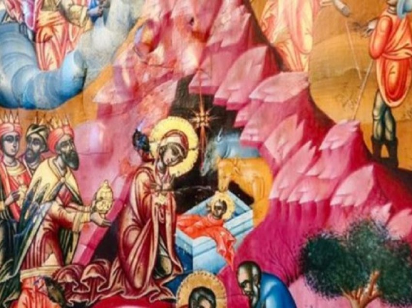 ​Rama uron festën e Krishtlindjes me një tablo të rrallë të pikturuar në atelienë e Çetirëve