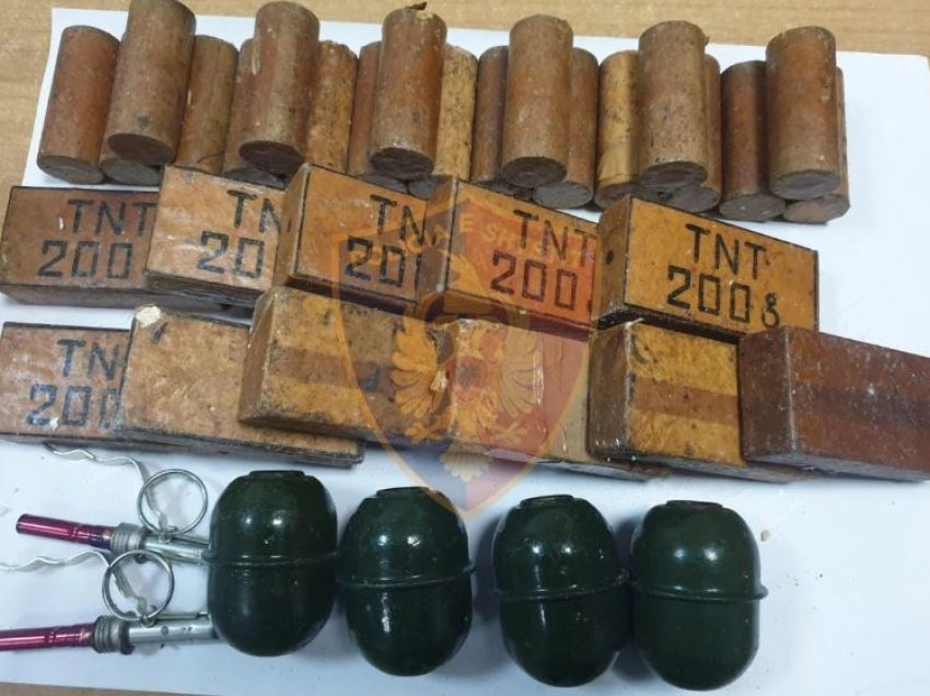 Sekuestrohen 30 kallëpe tritol dhe 4 granata në Vlorë, i fshehu një person dhe u arratis