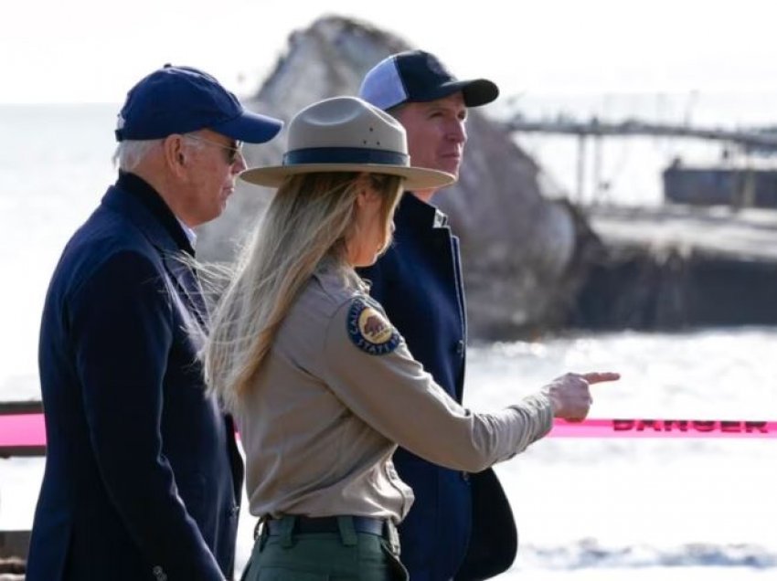 Presidenti Biden inspekton dëmet nga përmbytjet në Kaliforni, premton ndihmë