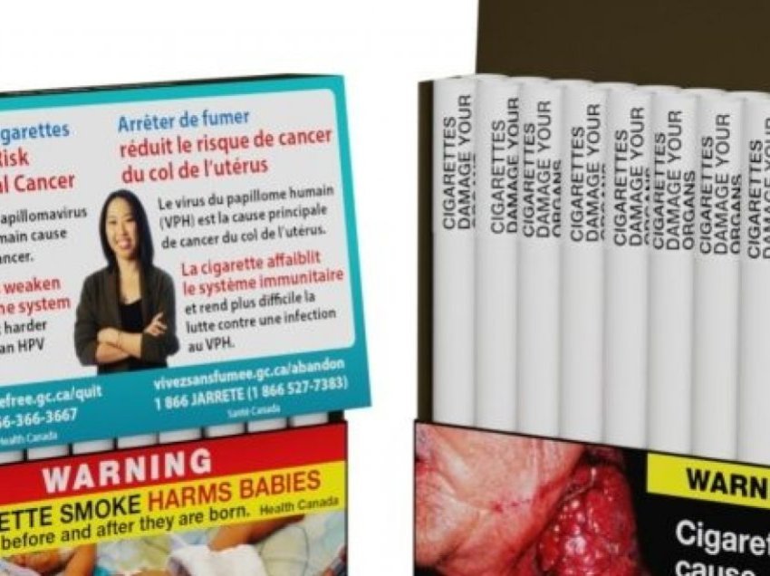 Çdo cigare kanadeze së shpejti do të ketë një paralajmërim për rrezikun shëndetësor