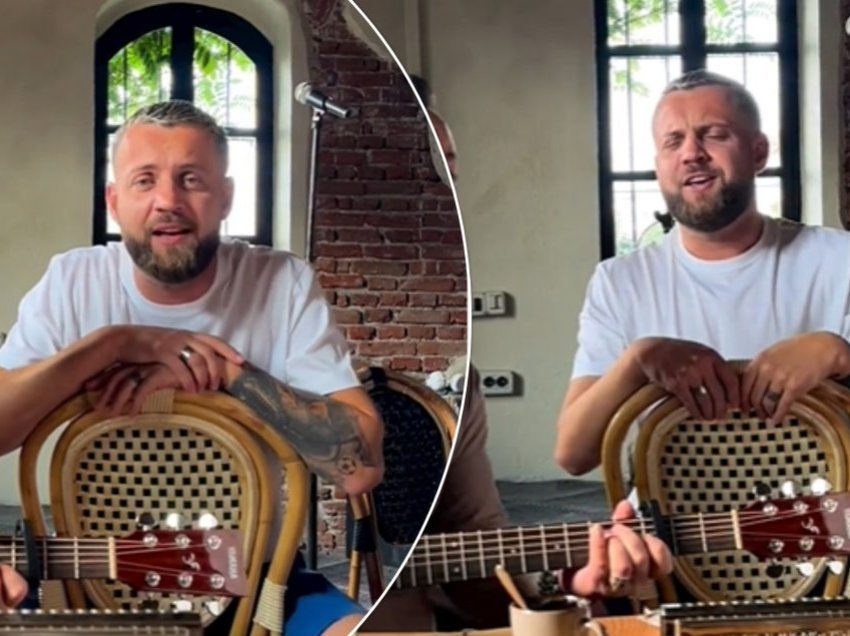 Luiz Ejlli publikon video duke kënduar ‘live’, teksa vazhdon xhirimet e filmit në Korçë