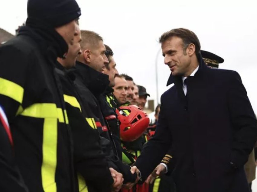Macroni premton 50 milionë euro për viktimat e përmbytjeve në Pas-de-Calais