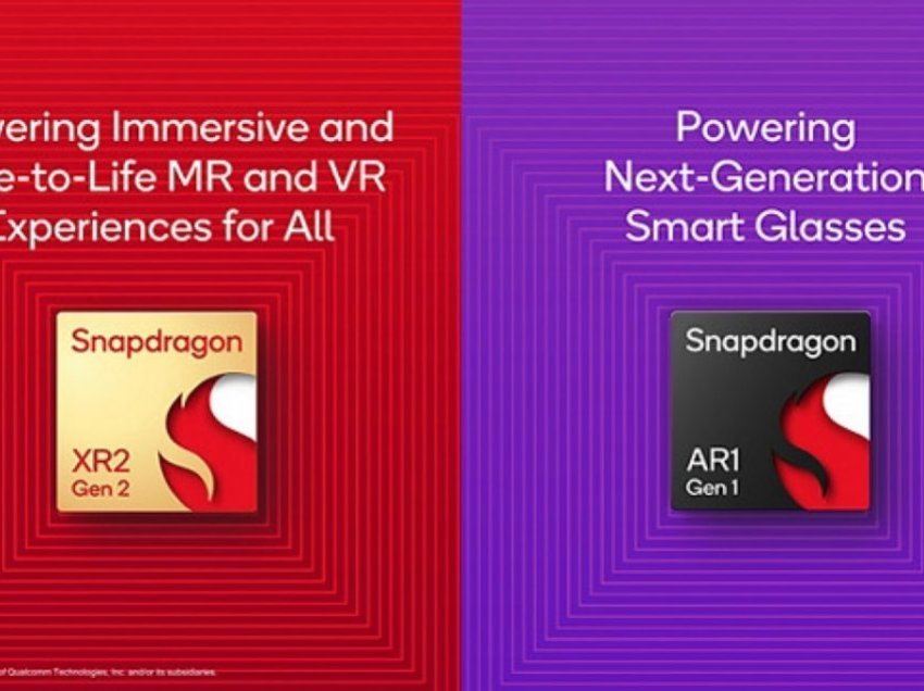 Qualcomm prezanton platformat e gjeneratës së ardhshme AR/VR Snapdragon XR2 Gen 2 dhe AR1 Gen 1