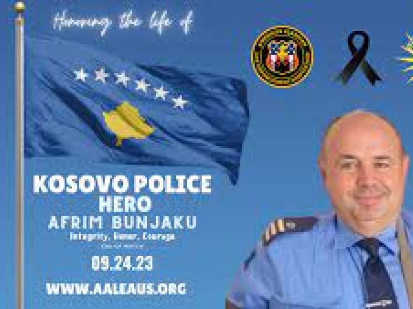 Policët Shqiptarë në Amerikë, krijojnë fond humanitar për familjen e policit të vrarë në veri të Kosovës, Afrim Bunjaku
