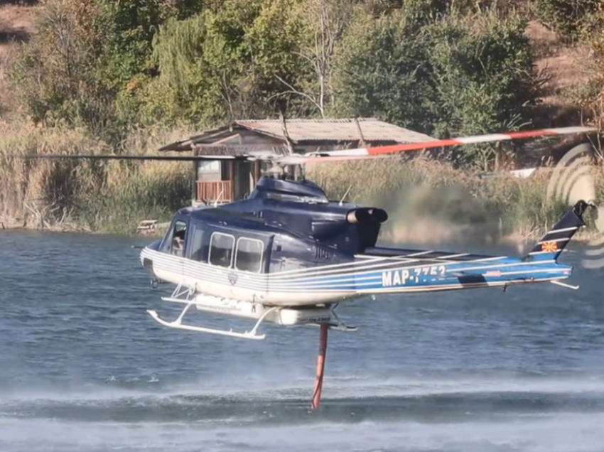 Helikopteri i MPB-së hodhi mbi 62 tonë ujë, lokalizohet zjarri në Kondovë