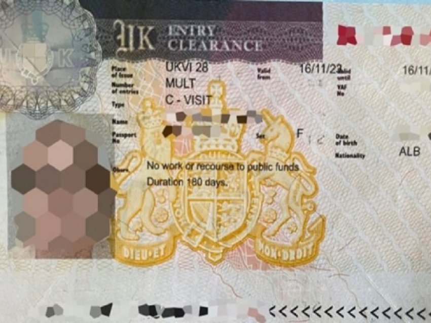 ​Sa viza aprovoi e refuzoi Britania e Madhe për shqiptarët janar-shtator 2023
