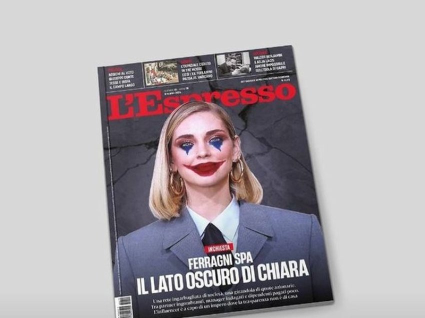 Dhuratë për 8 mars? Revista e njohur nxjerr në kopertinë Chiara Ferragnin në versionin Joker, rrjeti shpërthen në kritika