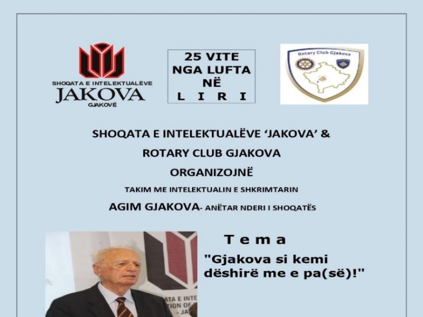 Një takim i ngrohtë punë me shkrimtarin Agim Gjakova