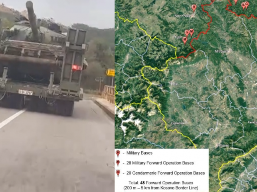 Mustafi publikon pamje të tankeve të ushtrisë serbe në Preshevë