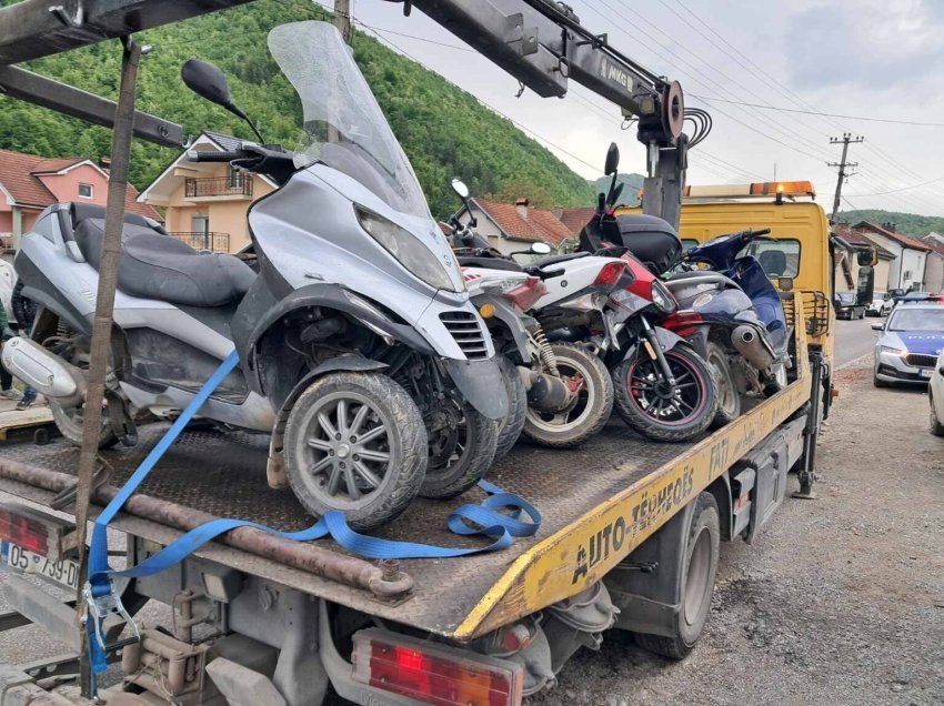 Policia konfiskon motoçikleta e skuterë në Ferizaj, nuk posedonin dokumentacionin e rregullt