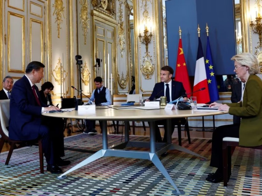 Macron dhe von der Leyen, trysni Presidentit kinez në lidhje me tregtinë