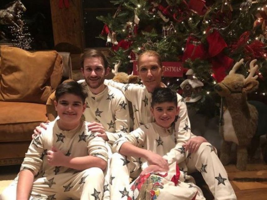 Celine Dion publikon foto me 3 djemtë e saj