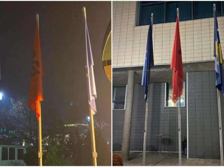 Para ndërtesës së Kuvendit dhe Presidencës vendoset flamuri kombëtar