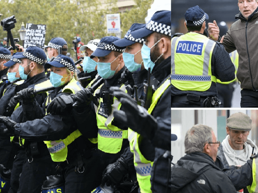 Protestuesit anti-kufizime pushtojnë qendrën e Londrës, megjithë paralajmërimet për arrestime 
