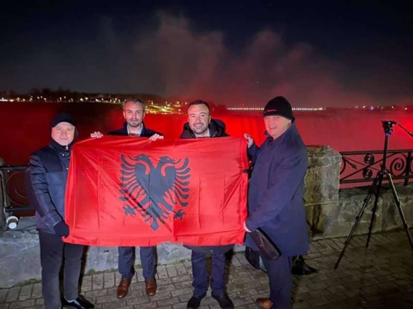 SHBA/ Ujëvara e Niagarës ndriçohet me ngjyrat e flamurit shqiptar për festën e Pavarësisë 