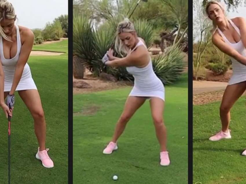 Paige Spiranac dhe metoda për të goditur sa më mirë topin e golfit
