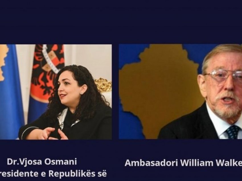 Wiliam Walker uron Presidenten e Kosoves Vjosa Osmani